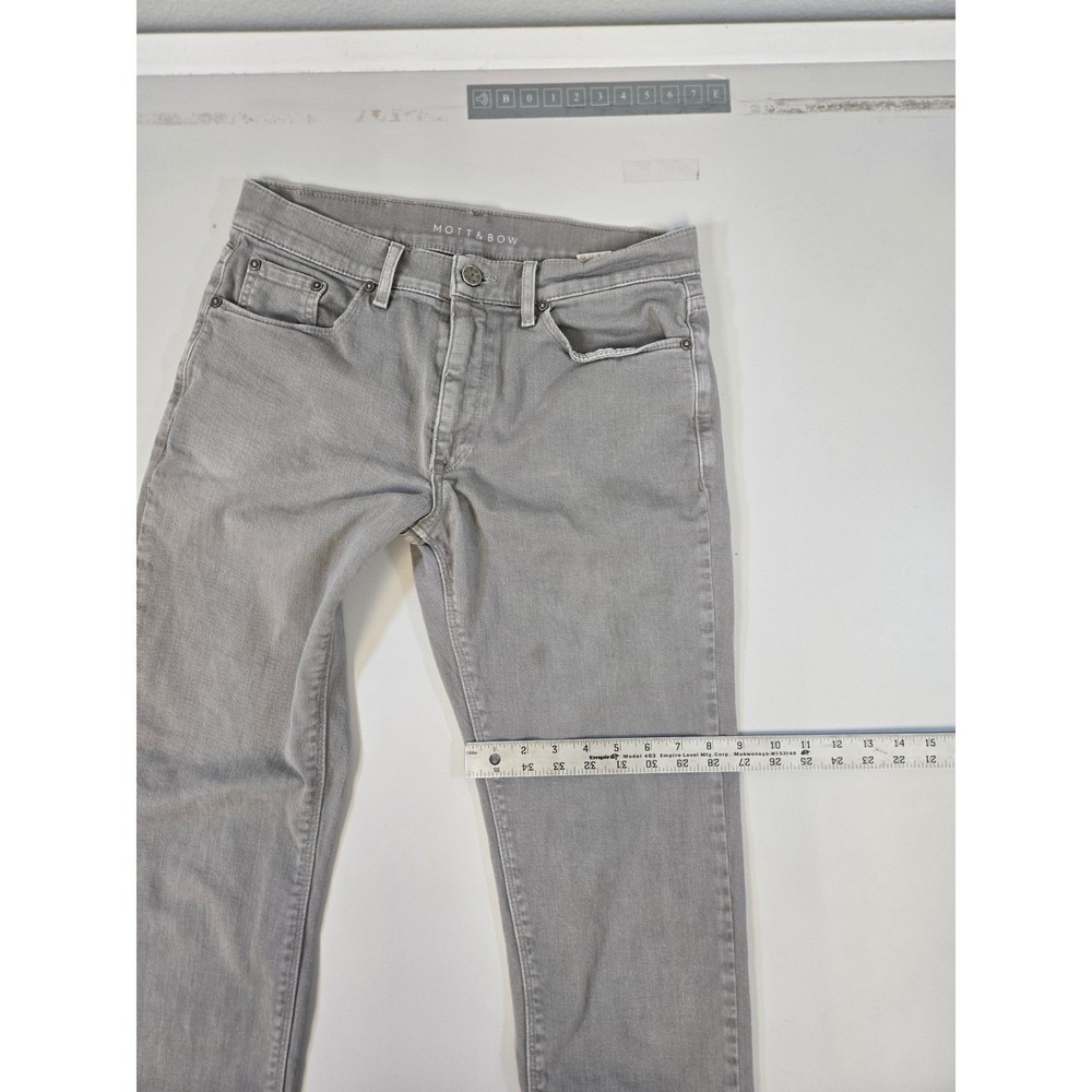 Mott & Bow Mercer Slim Fit Jeans Mens 30x32 Light Grey Stretch Denim Pants - Picture 13 of 16